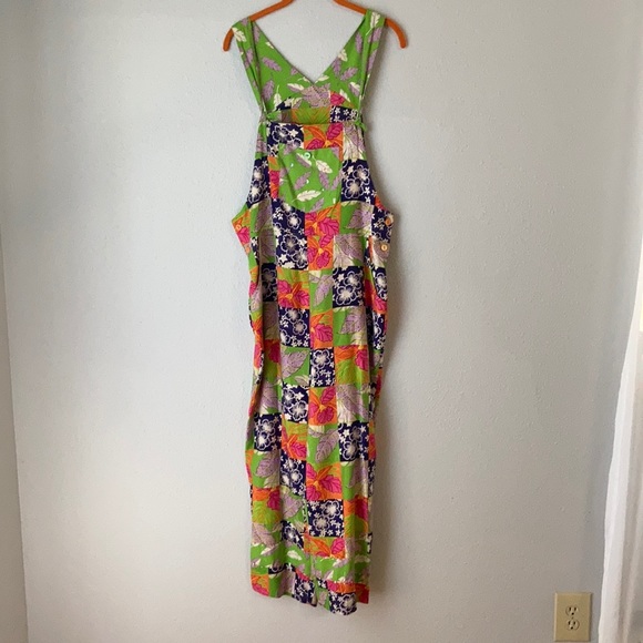 Bamboo Trader Patchwork Silk Sequin Jumpsuit - M - Picture 2 of 2